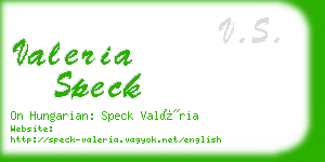 valeria speck business card